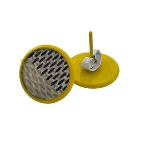 Upcycle Louis Vuttion Damier Azur Stud Earrings